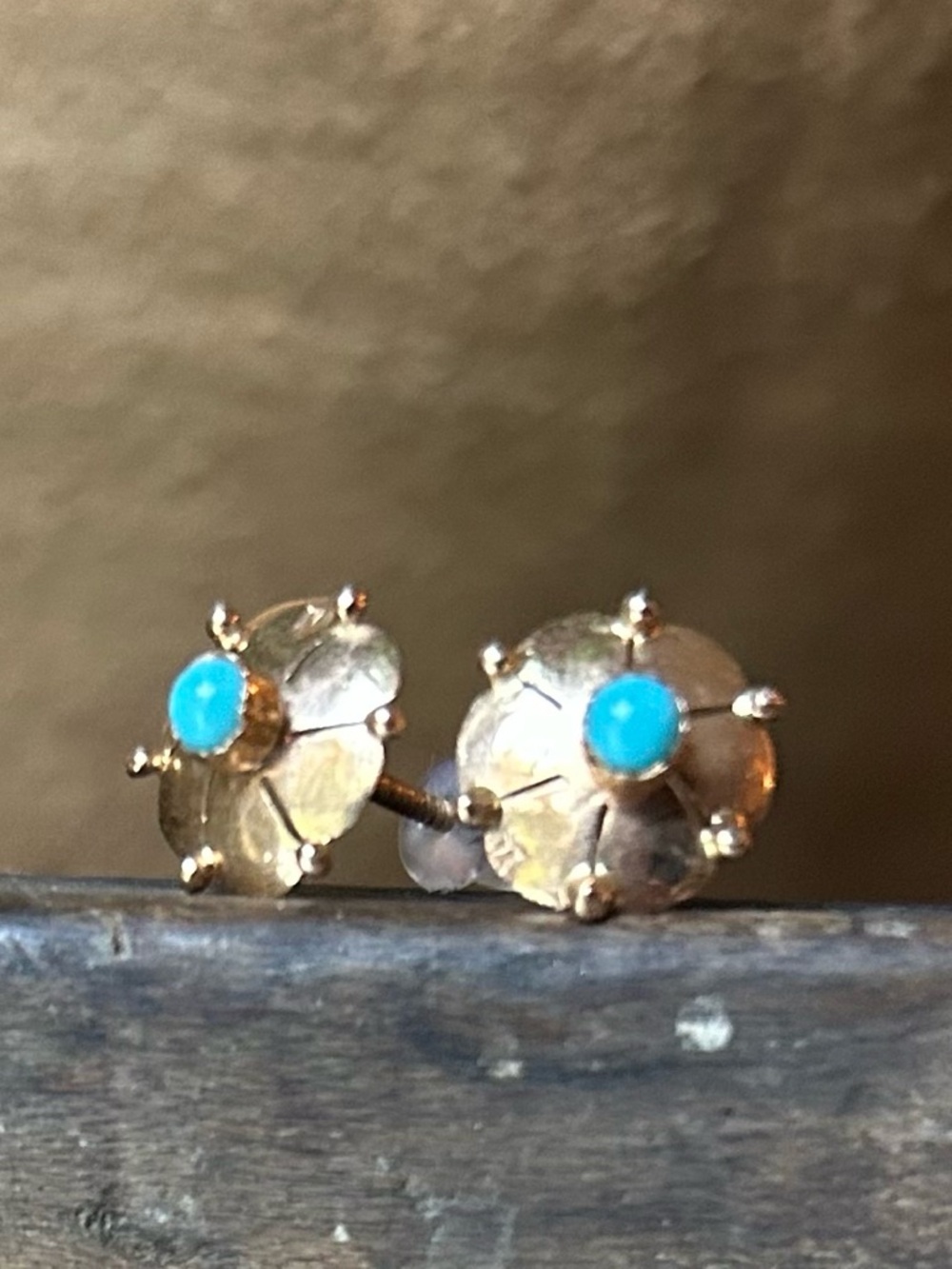 14k Turquoise Studs
